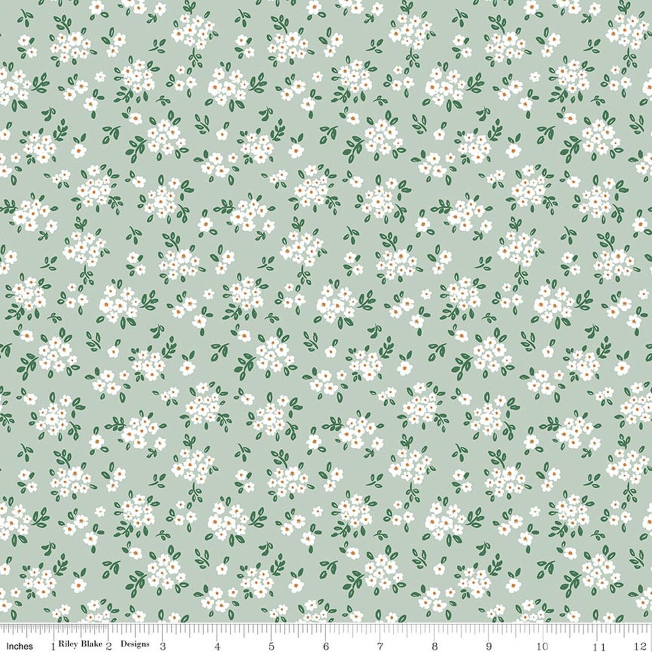 Blooming Bliss in Sage (c17315-sage) | Sweet Cotton Tales | Cayla Naylor Designs | Riley Blake